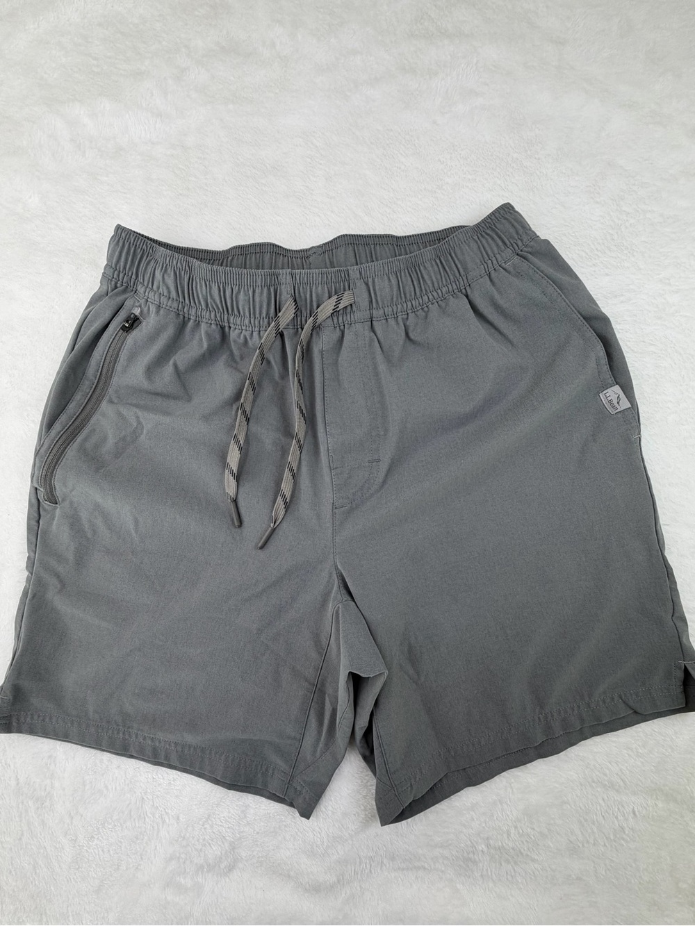 L.L. Bean Men's Gray Athletic Drawstring Shorts